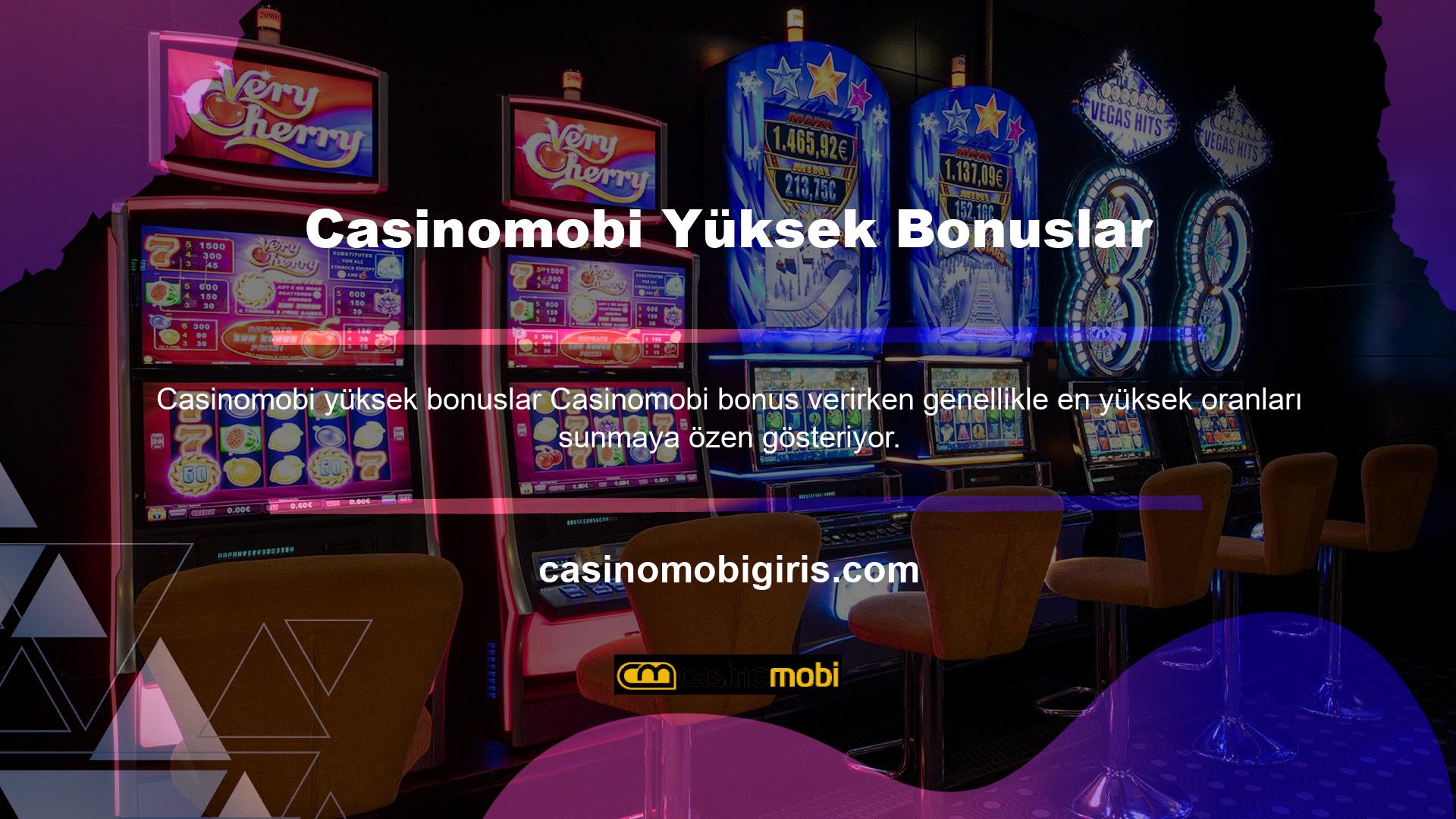 Bahislerden daha fazla kar elde etmek isteyen ve Casinomobi yeni oyun sitesini tercih eden kullanıcılar, sunulan bonuslar sayesinde kaybetme korkusu olmadan daha büyük riskler alabiliyor